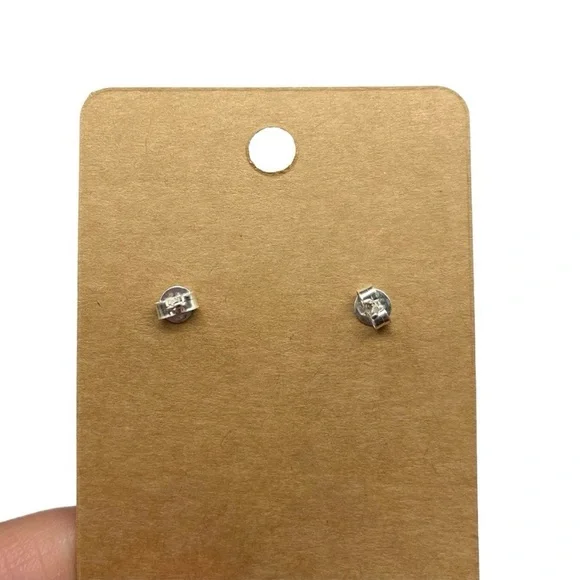 Blue Fire Opal Stud Earrings Solid Sterling Silver 925 Dainty Stone Boho Jewelry - Picture 7 of 7